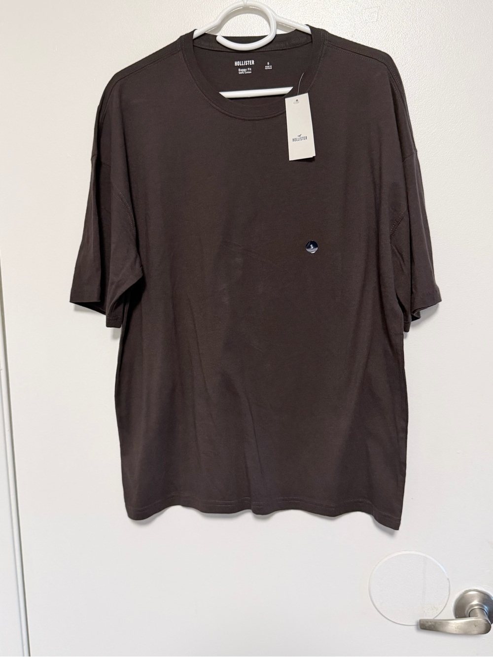 Men’s Chocolate Brown Oversized Baggy Fit T-Shirt Size Small 100% Cotton